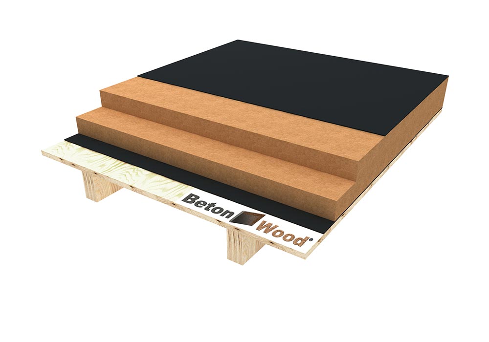 Insulation with wood fiber on X-lam