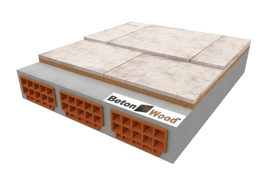 Insulating floor with Betonfiber plus