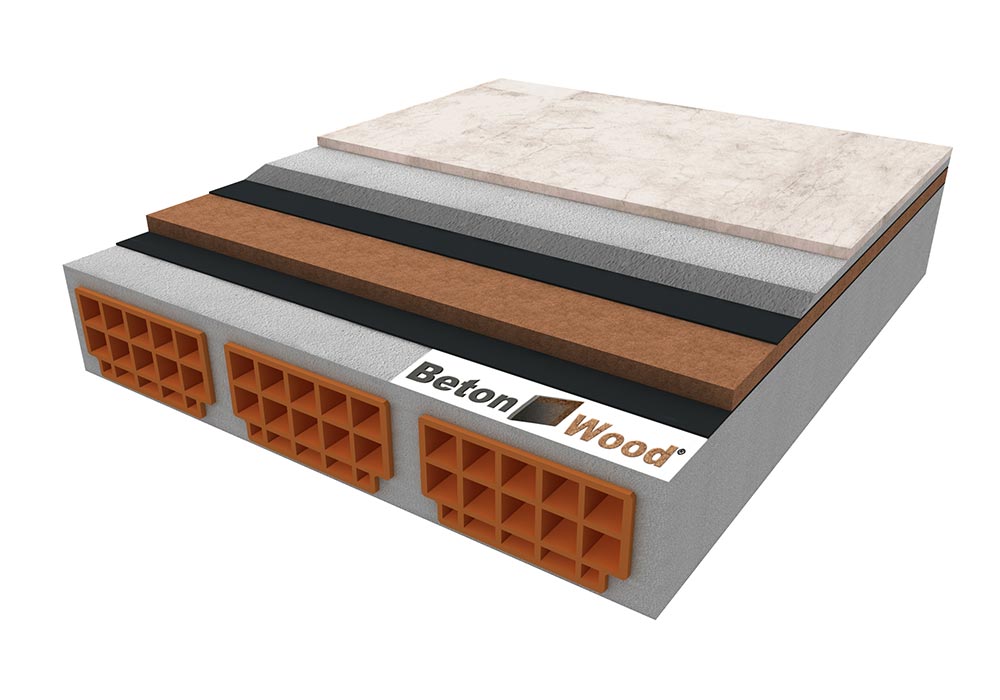 Insulation with wood fiber Base plus and cement bonded particle boards