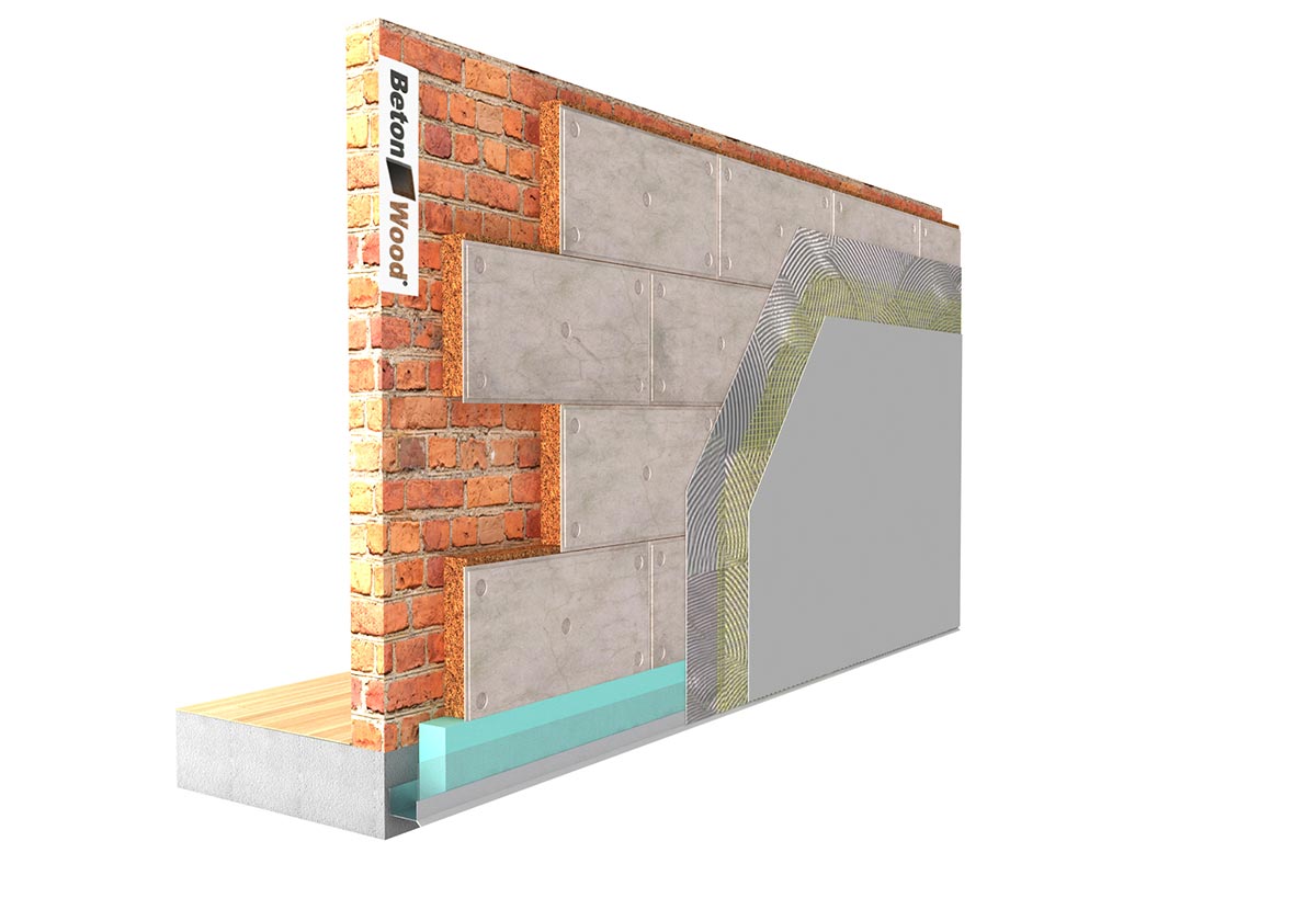 Reinforced thermal insulating system Betontherm cork