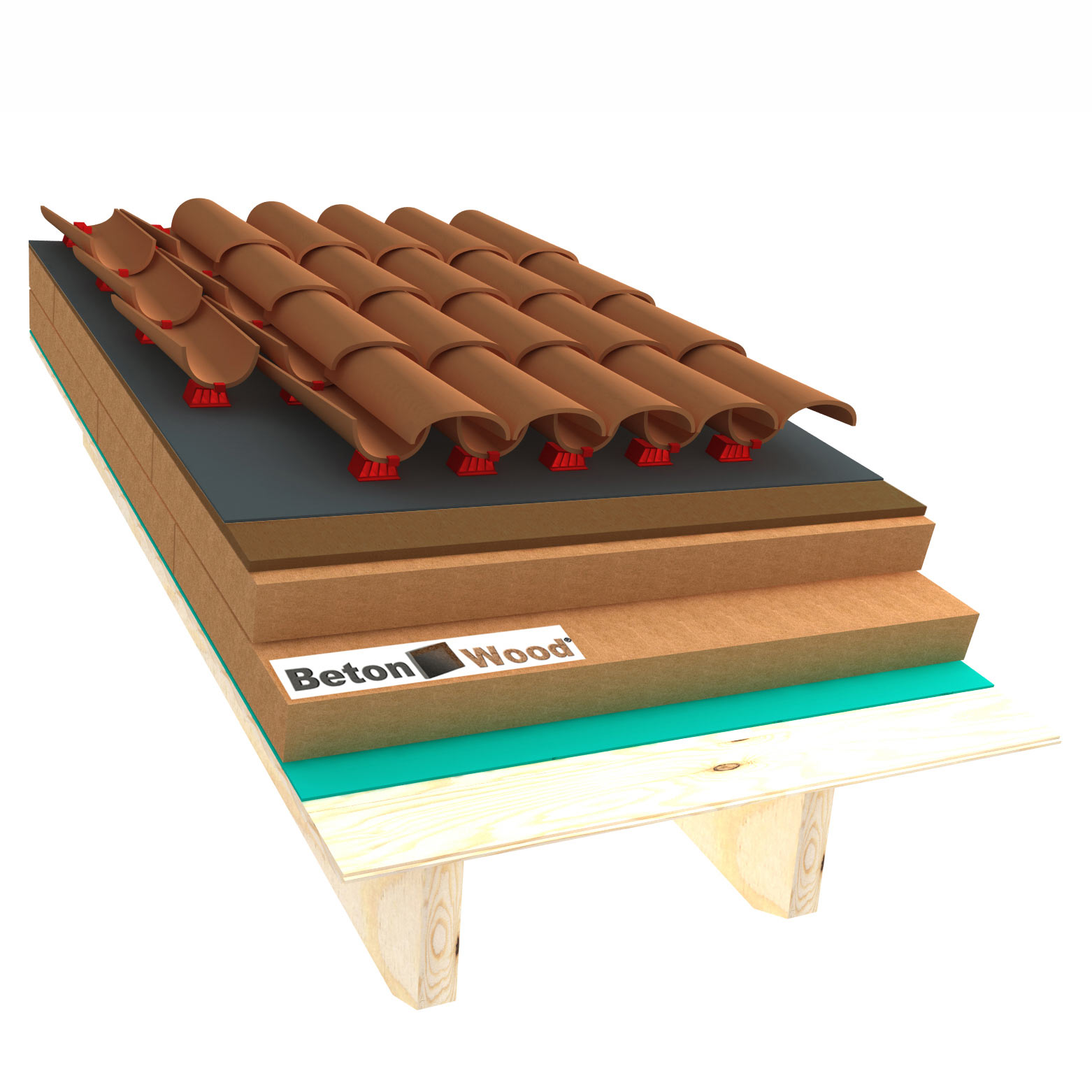 Roof system A bitumfiber with wood fiber panels