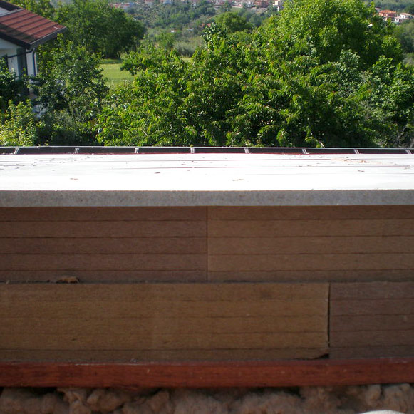 Betonfiber panel for roof insulation
