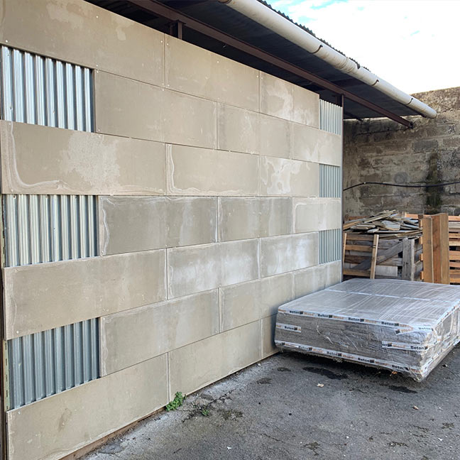 Cement bonded particle board on metal sheet system